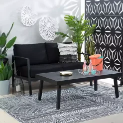Kirklands Home Holland Outdoor Coffee Table Black Hot