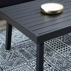 Kirklands Home Holland Outdoor Coffee Table Black Hot