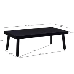 Kirklands Home Holland Outdoor Coffee Table Black Hot