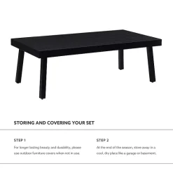 Kirklands Home Holland Outdoor Coffee Table Black Hot