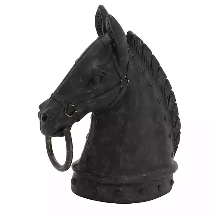 Statues & Figurines>Kirklands Home Horse Head Statue, 12 in. Black