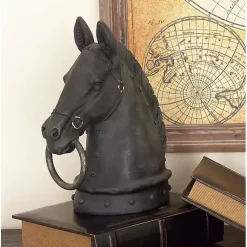 Statues & Figurines>Kirklands Home Horse Head Statue, 12 in. Black