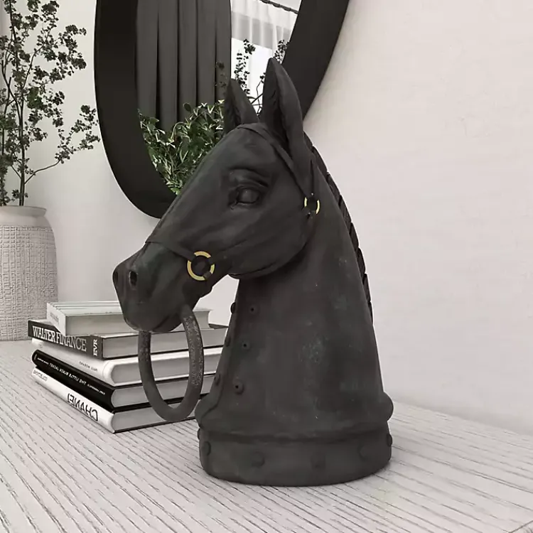 Statues & Figurines>Kirklands Home Horse Head Statue, 12 in. Black