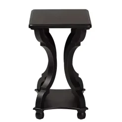 Kirklands Home Hourglass Wood Accent Table Black Hot