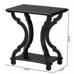 Kirklands Home Hourglass Wood Accent Table Black Hot