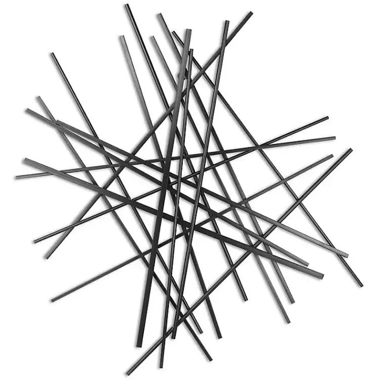 Kirklands Home Icilio Abstract Linear Wall Plaque Black Online