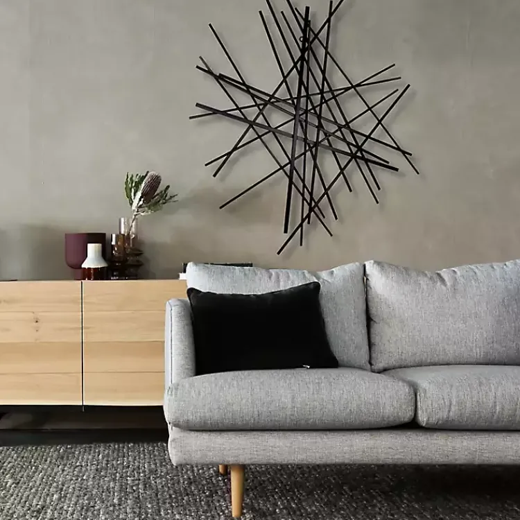 Kirklands Home Icilio Abstract Linear Wall Plaque Black Online