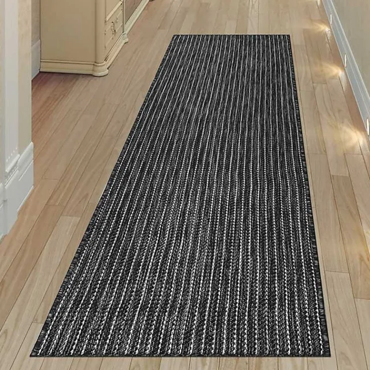 Kirklands Home Intertwine Indoor/Outdoor Runner Black
