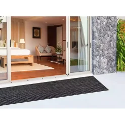Kirklands Home Intertwine Indoor/Outdoor Runner Black