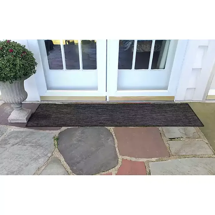 Kirklands Home Intertwine Indoor/Outdoor Runner Black