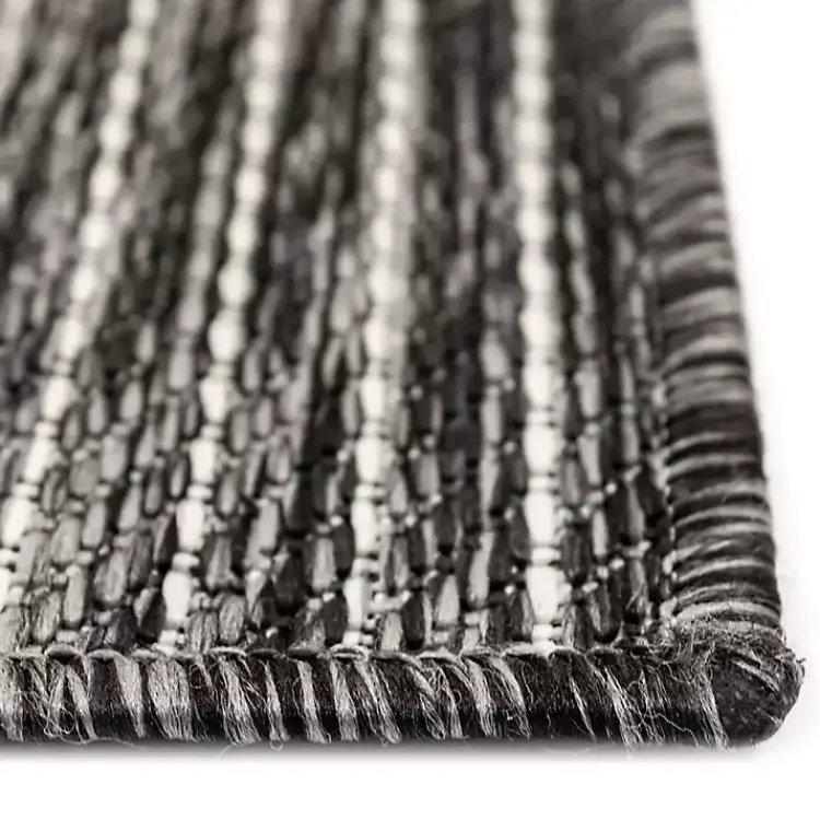 Kirklands Home Intertwine Indoor/Outdoor Runner Black