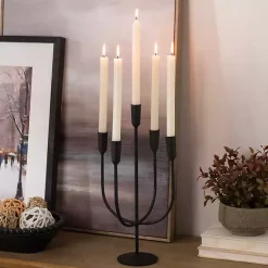 Candle Holders>Kirklands Home Iron 5-Arm Candelabra Black