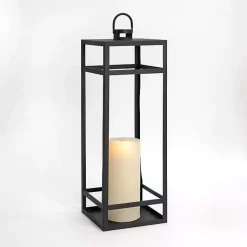 Lanterns>Kirklands Home Iron Harper Lantern, 34 in. Black