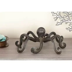 Statues & Figurines>Kirklands Home Iron Octopus Statue Black