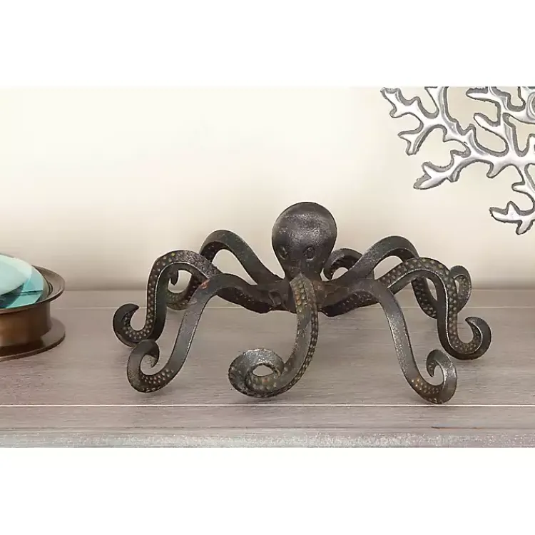 Statues & Figurines>Kirklands Home Iron Octopus Statue Black