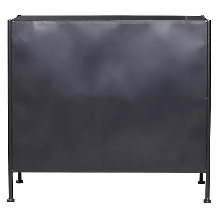 Kirklands Home Iron X-Panel Cabinet Black Best