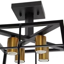 Kirklands Home Ironhouse Flush Mount Light Black New