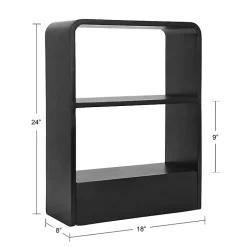 Kirklands Home Kato Single Drawer Wall Shelf Black Clearance