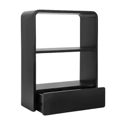 Kirklands Home Kato Single Drawer Wall Shelf Black Clearance