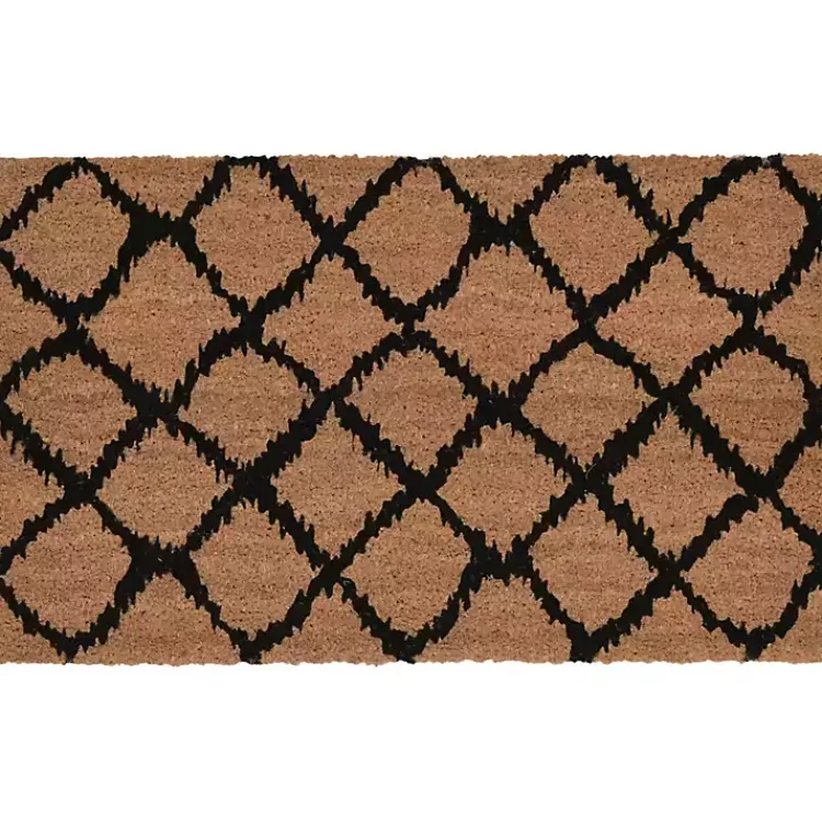 Kirklands Home Black Lattice Doormat Sale