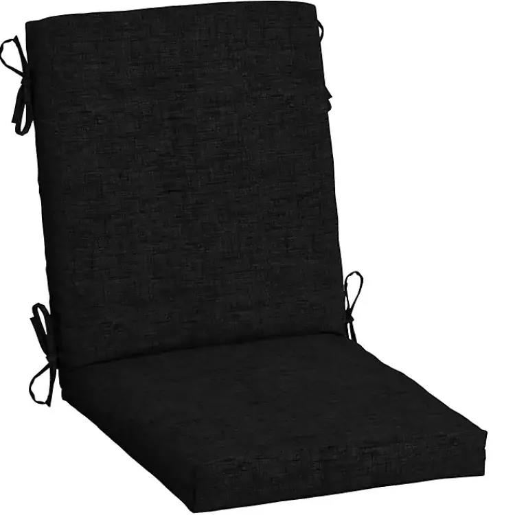 Kirklands Home Leala Texture Outdoor Dining Chair Cushion Black New