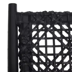 Kirklands Home Leather Woven Accent Chair Black
