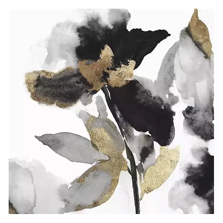 Kirklands Home Black Leaves II Giclee Canvas Art Print, 30x30 in. Discount
