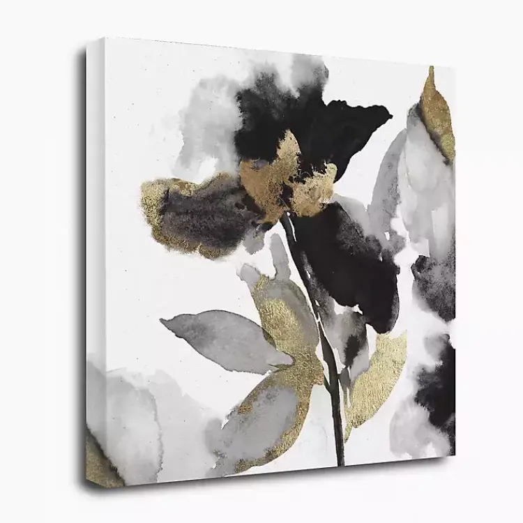 Kirklands Home Black Leaves II Giclee Canvas Art Print, 30x30 in. Discount