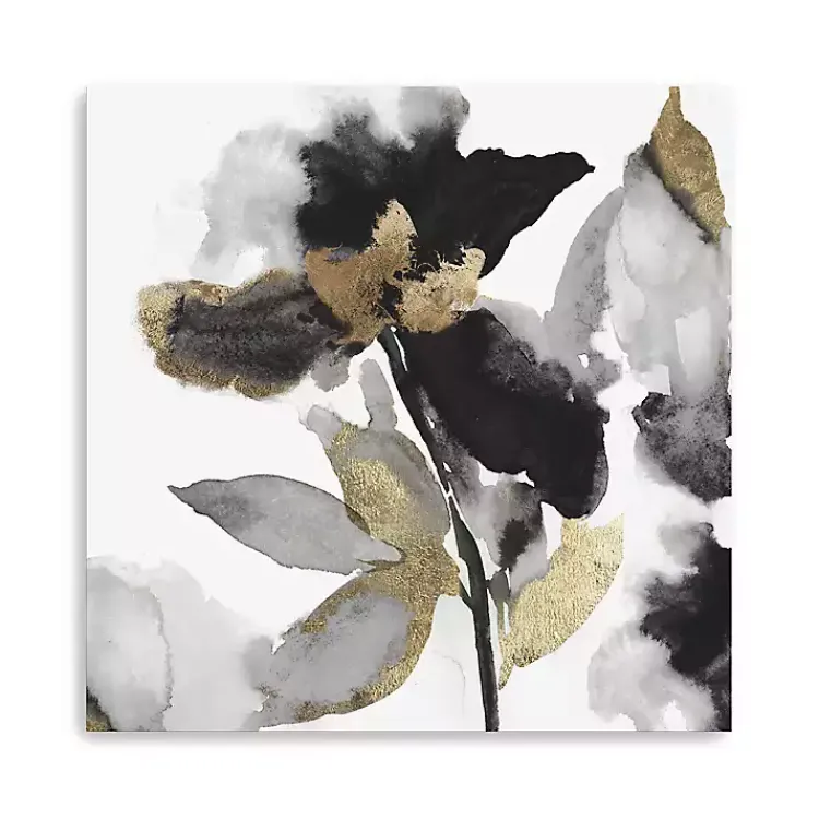Kirklands Home Black Leaves II Giclee Canvas Art Print, 40x40 in. Clearance
