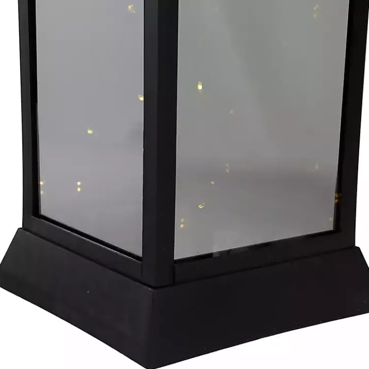 Lanterns>Kirklands Home LED Flickering Fairy Lights Lantern, 16 in. Black