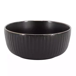 Kirklands Home Leo Stoneware 16-pc. Dinnerware Set Black Clearance