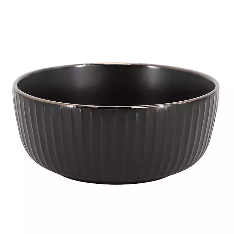 Kirklands Home Leo Stoneware 16-pc. Dinnerware Set Black Clearance