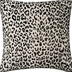Pillows>Kirklands Home Black Leopard Jacquard Pillow