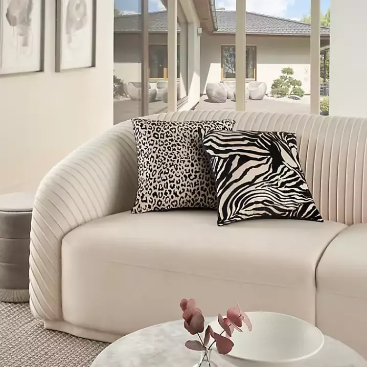 Pillows>Kirklands Home Black Leopard Jacquard Pillow