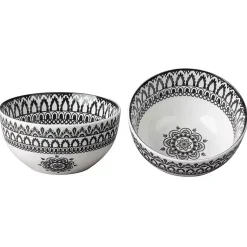 Kirklands Home Black Lila Patterned 12-pc. Dinnerware Set Online