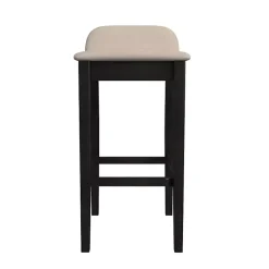 Kirklands Home Black Lowback Padded Bar Stool Discount