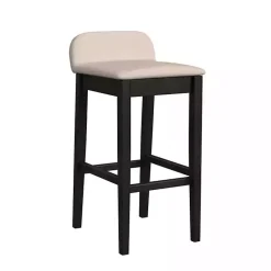 Kirklands Home Black Lowback Padded Bar Stool Discount