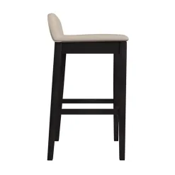 Kirklands Home Black Lowback Padded Bar Stool Discount