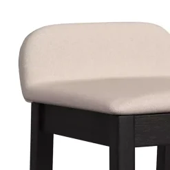 Kirklands Home Black Lowback Padded Bar Stool Discount