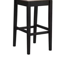 Kirklands Home Black Lowback Padded Bar Stool Discount