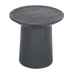 Kirklands Home Mango Wood Round Pedestal Accent Table Black Clearance