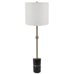 Kirklands Home Black Marble and Gold Metal Buffet Lamp Hot