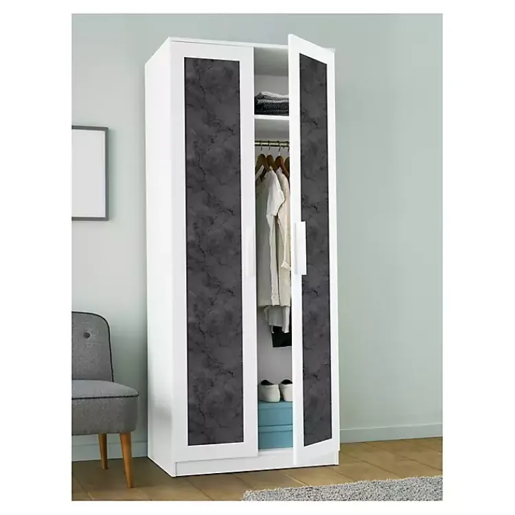 Kirklands Home Marble Peel & Stick Wallpaper Black Discount