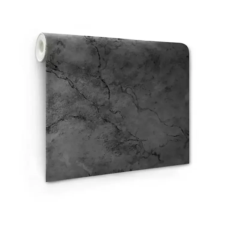 Kirklands Home Marble Peel & Stick Wallpaper Black Discount