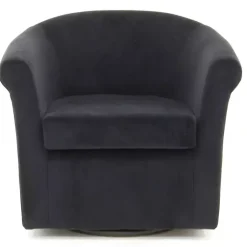Kirklands Home Marley Swivel Accent Chair Black New