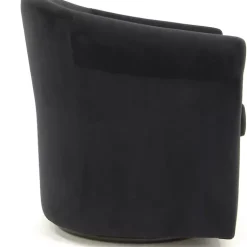 Kirklands Home Marley Swivel Accent Chair Black New