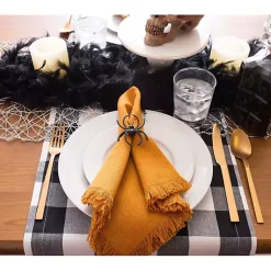 Kirklands Home Matte Spider Napkin Rings, Set of 6 Black Hot