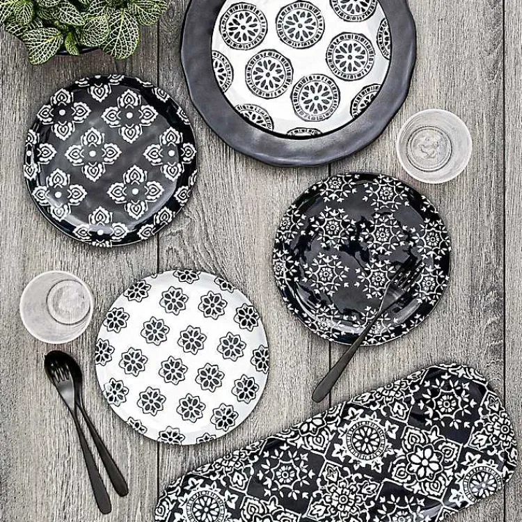 Kirklands Home Black Melamine Bree Serving Tray Outlet
