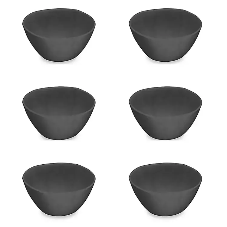 Kirklands Home Melamine Santal Cereal Bowls, Set of 6 Black Discount