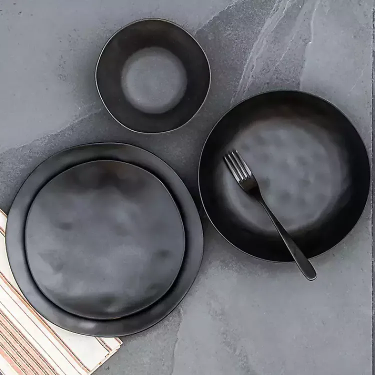 Kirklands Home Melamine Santal Cereal Bowls, Set of 6 Black Discount